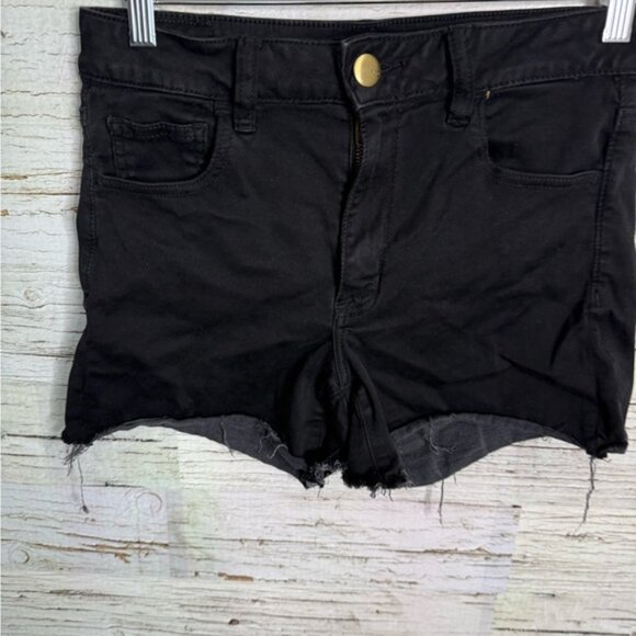 American Eagle Hi-rise Shortie size 10 black - Picture 2 of 7